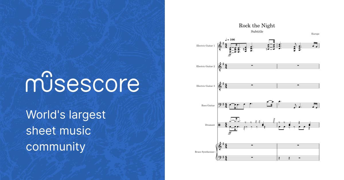 ヨーロッパ　バンドスコア　ROCK THE NIGHT: DISC 2 Rock The Night - sheet music by Europe - fbd-28368