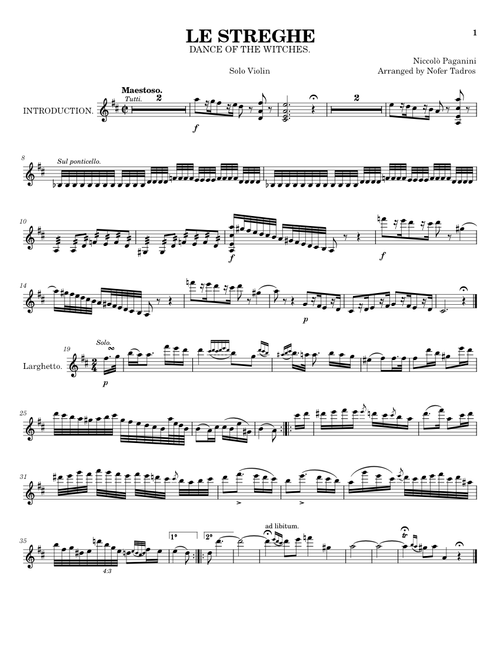 Le Streghe – Niccolò Paganini