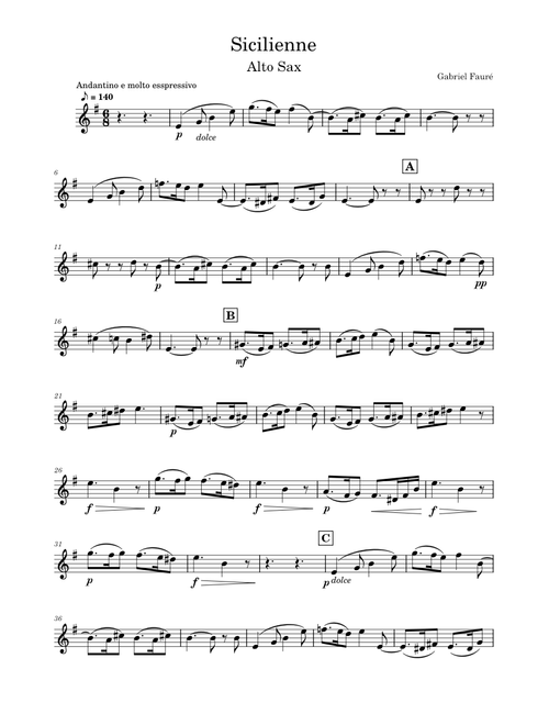 Sicilienne, Op.78 – Gabriel Fauré