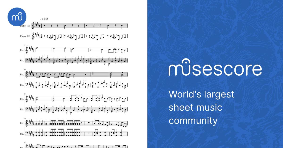 Seven Deadly Sins opening 2 Sheet Music for Piano (Piano Duo