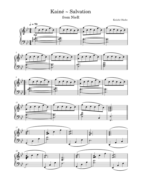 "Kainé ~ Salvation" - Keiichi Okabe (from Nier: Gestalt/Replicant)