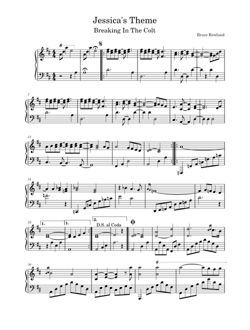 Jessica's Theme (Breaking in the Colt) – Bruce Rowland