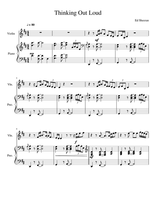 Thinking Out Loud Violin