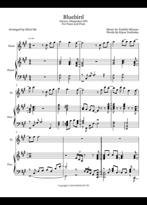 Play Official version of Blue bird Sheet Music by Ikimono-Gakari for ...