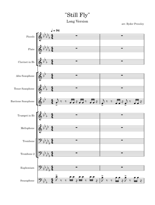 "Still Fly" arr. Ryder Pressley