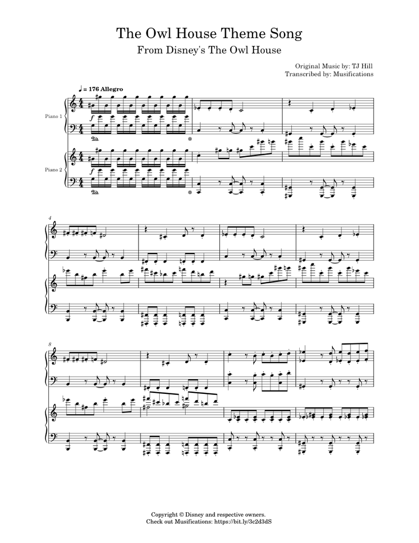The Owl House Theme Song (from Disney's "The Owl House") Sheet Music ...