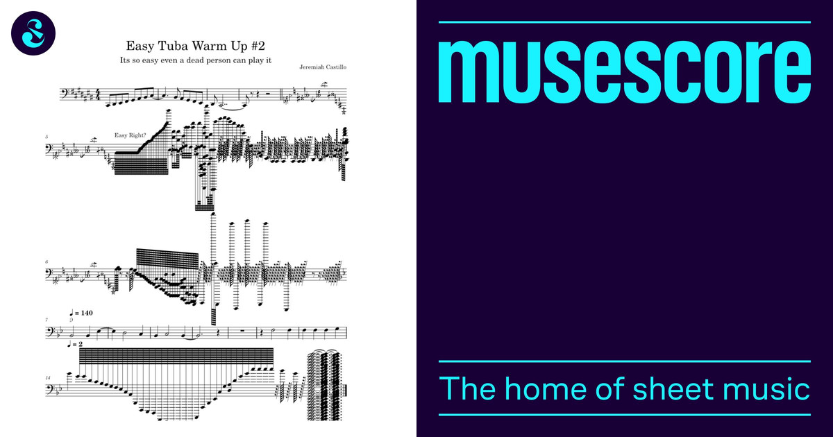 Easy Tuba Warm Up #2 Sheet Music for Tuba (Solo) | MuseScore.com