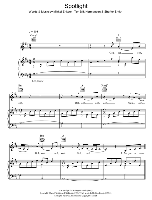 Spotlight - Jennifer Hudson (Piano-Vocal-Guitar (Piano Accompaniment))