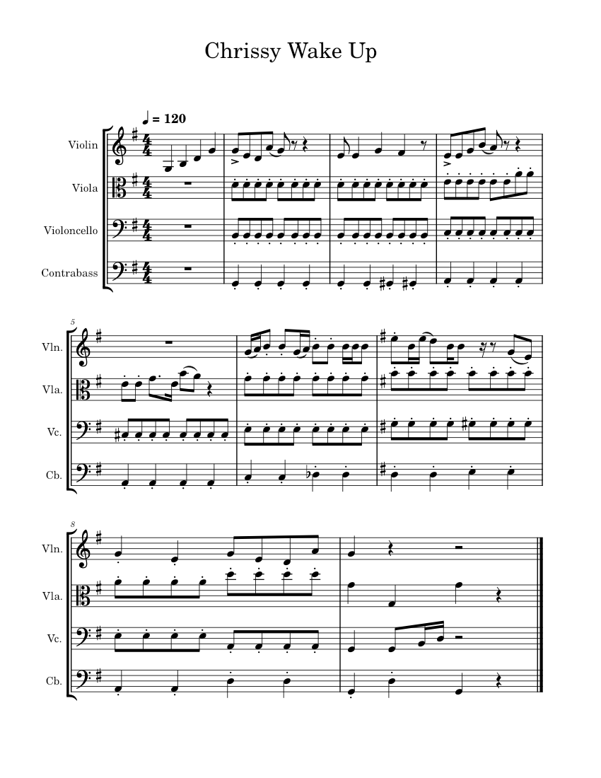 Chrissy, Wake Up! schmoyoho Chrissy Wake Up Sheet music for