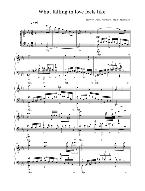 What falling in love feels like – jake25.17 arr. by S. Mardales