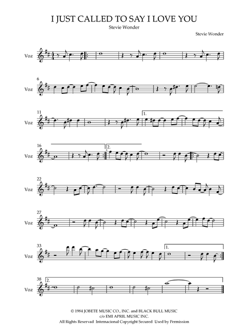 I Just Called To Say I Love You (Arr. Amorel) - Stevie Wonder (Alto Sax Solo)