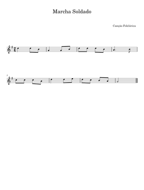 Marcha Soldado - Canção Folclórica