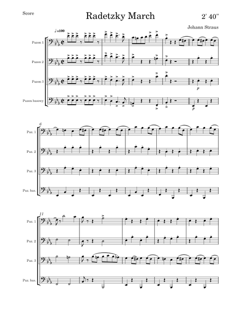 Radetzky March  – Johann Strauss Jr. (Trombone Quartet)