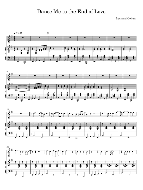Dance me to the end of love - Leonard Cohen