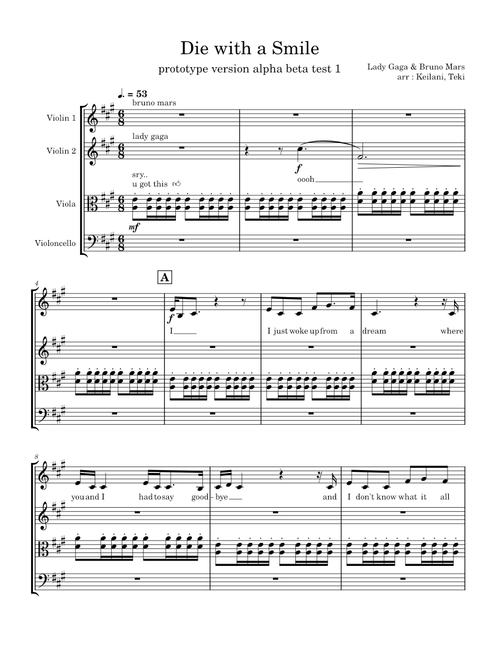 Die With A Smile String Quartet