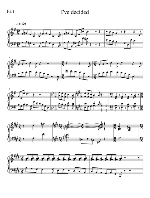 I've Decided to Marry You - Piano