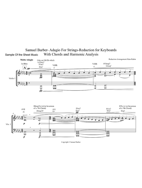Agnus Dei (Arr. Eden Rubin) - Samuel Barber, Adapted By The Composer (Piano-Vocal-Guitar (Piano Accompaniment))
