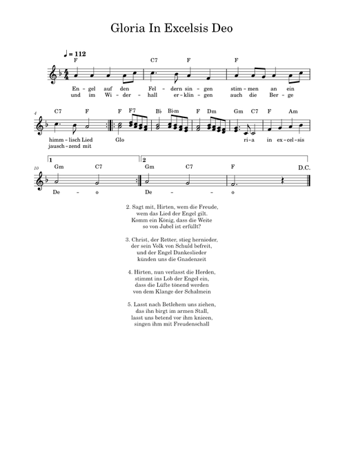 Gloria, In Excelsis Deo