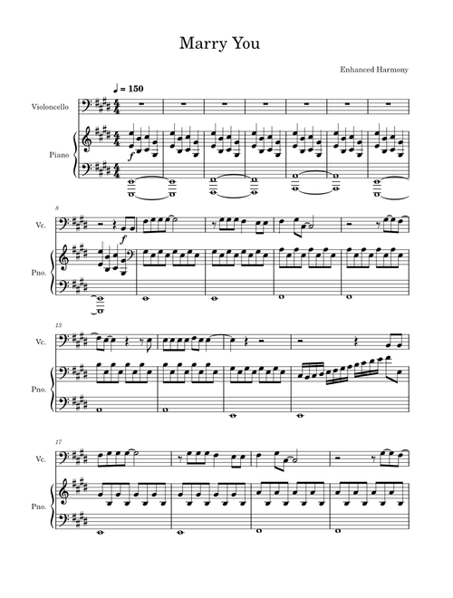 Marry you – Bruno Mars(piano/cello)