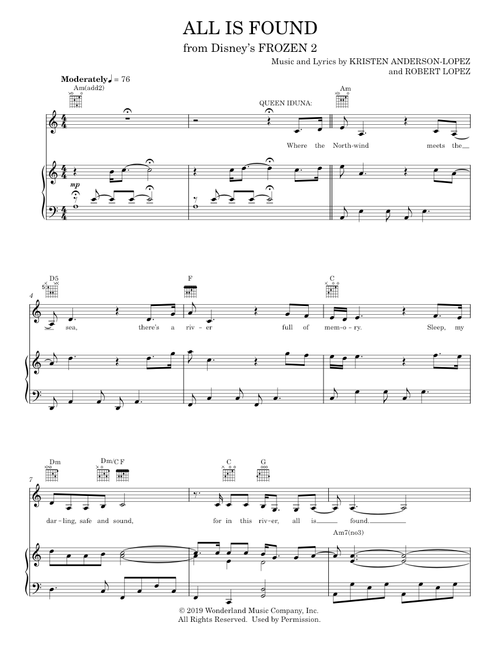 All Is Found (from Disney's Frozen 2) - Evan Rachel Wood (Piano-Vocal-Guitar)
