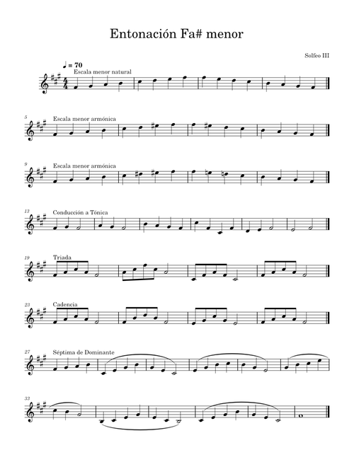Entonación en Fa# menor – Facultad de Música UANL