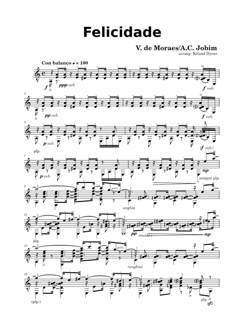 Roland Dyens 楽譜 Tango en Skai - Roland Dyens Arrangement Fingerstyle guitar