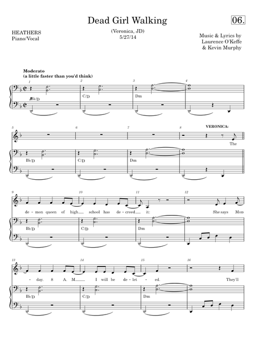 Dead Girl Walking - Heathers - O'Keefe, Laurence and Murphy, Kevin