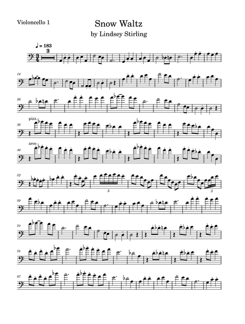 Snow Waltz (Arr. Anya Alston) - Lindsey Stirling (Cello Solo)