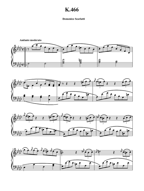 K.466 [Piano], Domenico Scarlatti