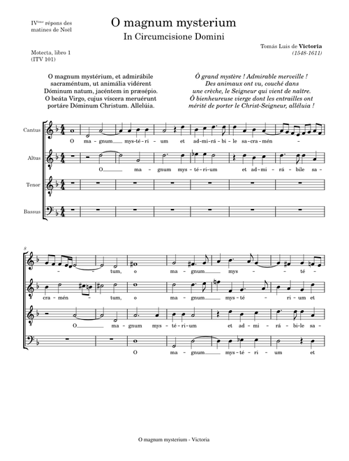 O magnum mysterium - Victoria