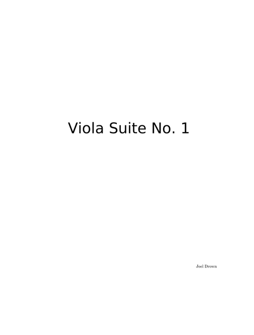 Viola Suite No. 1