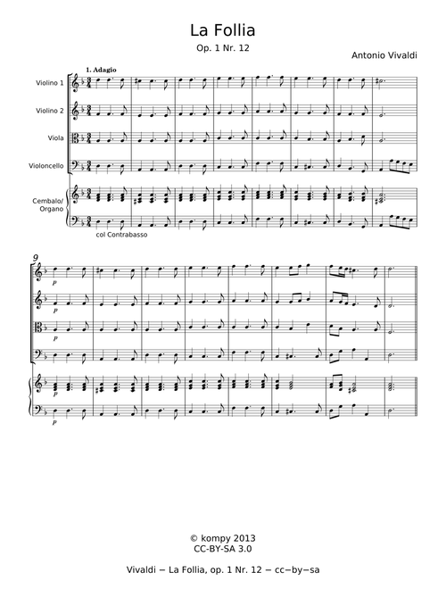 La Follia from Sonata Op.1 No 12/RV 63 - Antonio Vivaldi