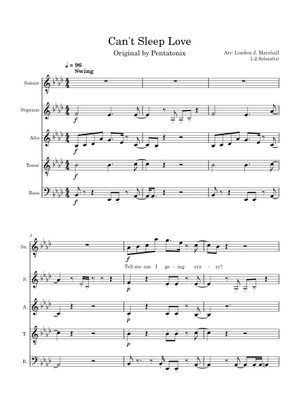 Can't Sleep Love – Pentatonix Sheet Music for Bass guitar