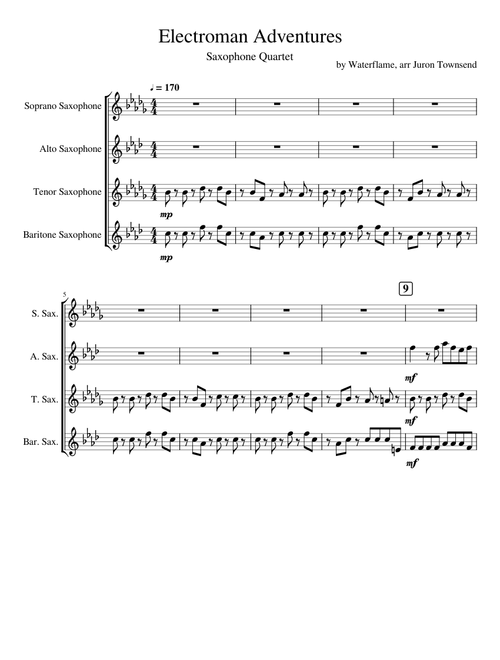 Electroman Adventures - Saxophone Quartet