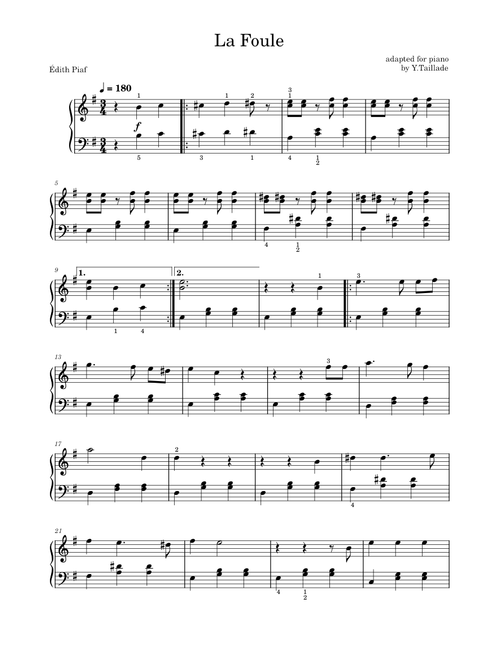 La foule – Édith Piaf La foule - Edith Piaf