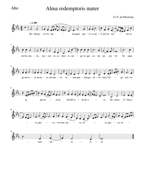 Alma redemptoris mater-Alto
