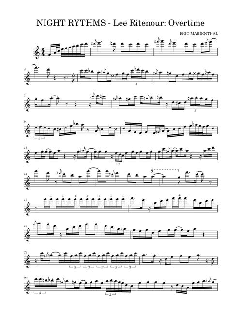 Night rhythms – Lee Ritenour Solo Saxofon