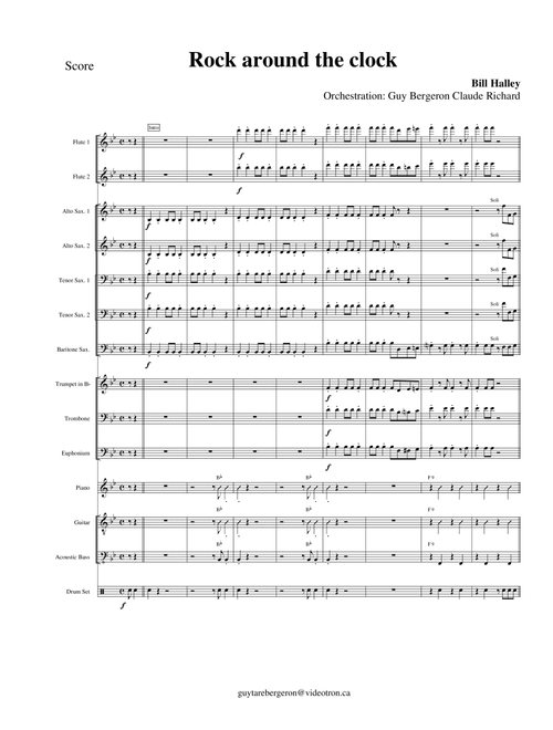 Rock Around The Clock (Arr. Guy Bergeron) - Bill Haley & His Comets (Large Ensemble)