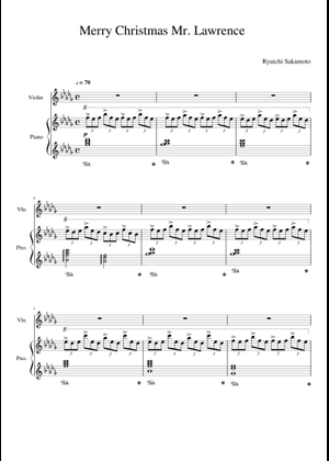 戦場のメリークリスマス - Merry Christmas Mr. Lawrence Sheet Music