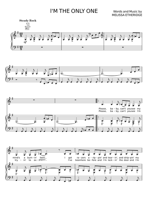 I'm The Only One - Melissa Etheridge