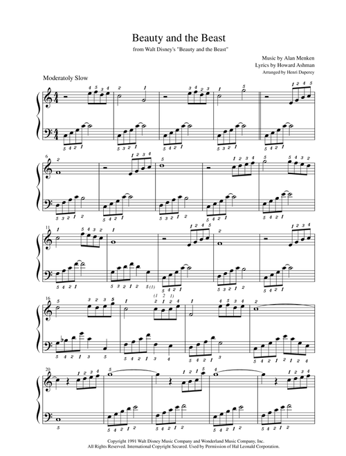 Theme From "beauty And The Beast" (Arr. Henri Duperey) - Lee Elwood Holdridge (Piano Solo)
