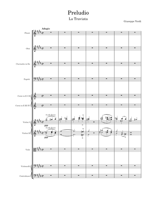 La Traviata – Preludio atto 1 – Giuseppe Verdi