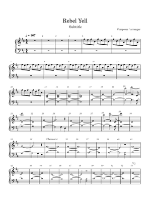 Rebel yell – Billy Idol Sheet Music with Chords for Guitar