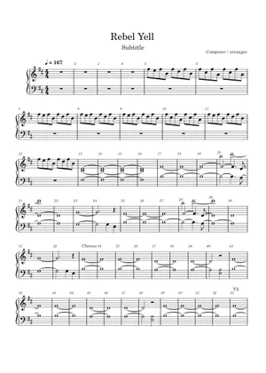 Rebel yell – Billy Idol Sheet Music with Chords for Guitar Rebel yell – Billy Idol Sheet Music with Chords for Guitar