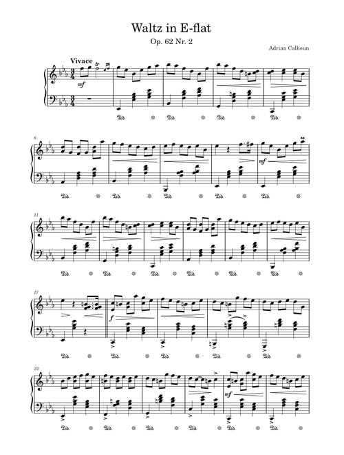 Waltz in E-flat Op. 62 Nr. 2