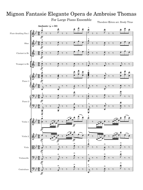 Fantaisie élégante sur 'Mignon', Op.400 – Theodore Oesten
