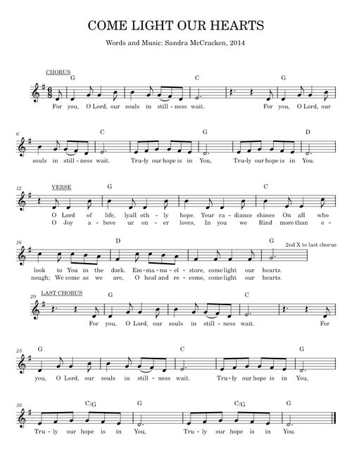 Come Light Our Hearts - Sandra McCracken