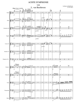 Symphony No.8. (L.v.Beethoven.Op.93.- F.Liszt) Sheet Music for