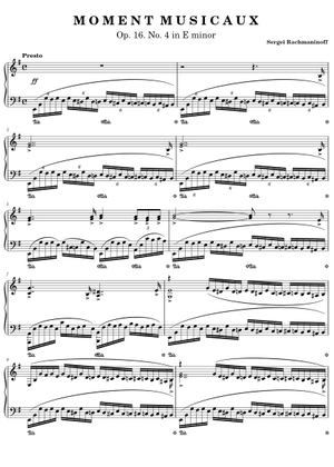 Sergei Rachmaninoff - Moments Musicaux Op. 16 No. 4 in E Minor