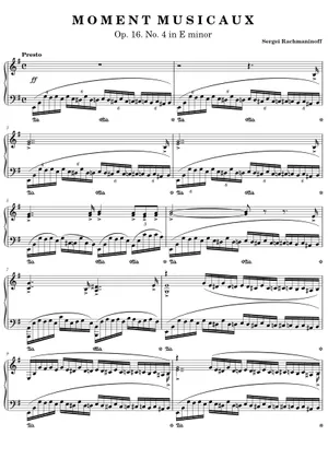 Sergei Rachmaninoff - Moments Musicaux Op. 16 No. 4 in E Minor Sergei Rachmaninoff - Moments Musicaux Op. 16 No. 4 in E Minor